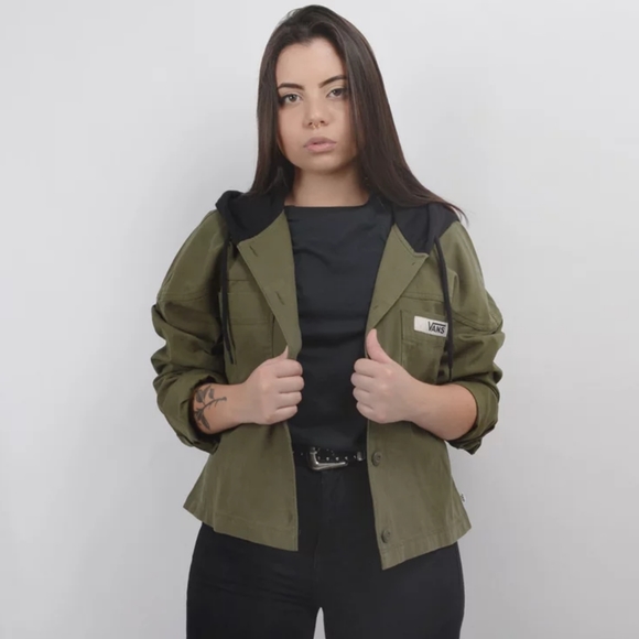 New Womens Vans Cropped Military Style 